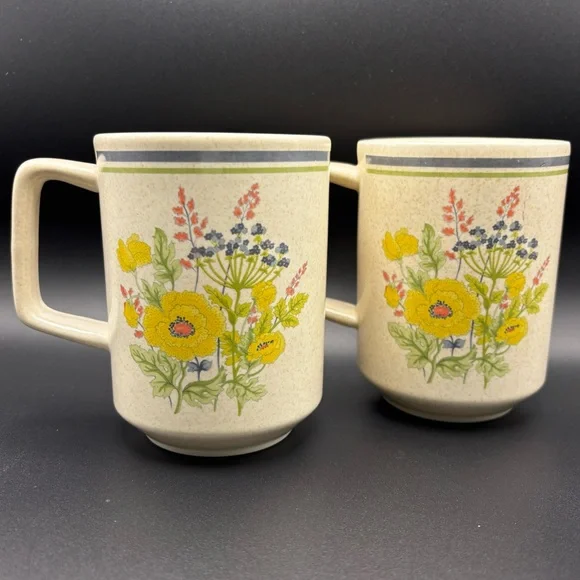 2 Vintage 70s Lenox Temper-ware Grand mugs Summer Spice Made in USA Discontinued - Picture 6 of 6